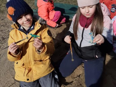 Paleontologické hřiště na zahradě ŠD