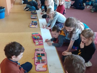 Masopustní masky průvod - kreslení
