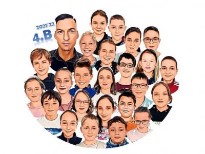 Naše třída 4.B ve školním roce 2021/22