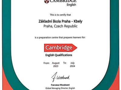 Podruhé za sebou jsme získali certifikaci pro školy přípravující na Cambridge English Qualifications
