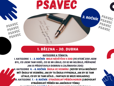 Školní parlament vyhlásil III. ročník soutěže Kbelský psavec