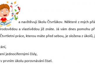 Matematika - čtvrtletní kontrolní práce