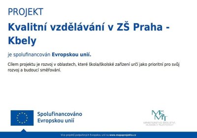 Kvalitní vzdělávání v ZŠ Praha - Kbely