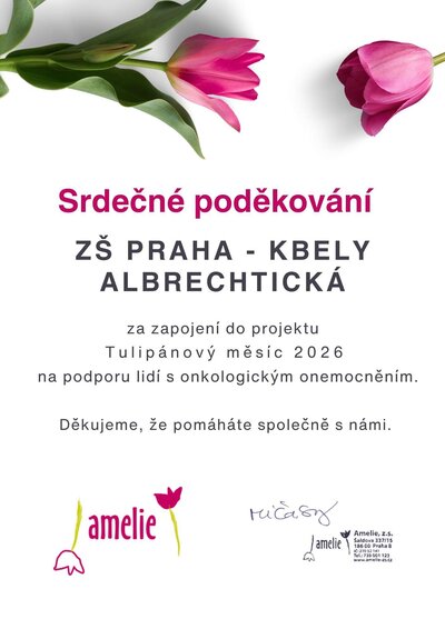 Děti ze školní družiny se zapojily do akce „Tulipánový měsíc“