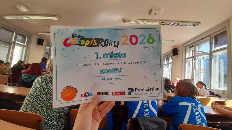 Školní časopis KONEV v Praze vyhrál a míří do velkého finále!