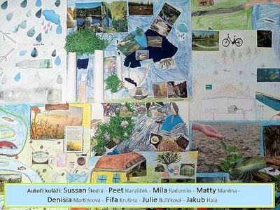 Koláže reprezentující naší školu v soutěži VODA  a klimatická změna 2020